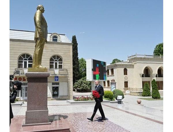 Президент Ильхам Алиев прибыл в Тертерский район