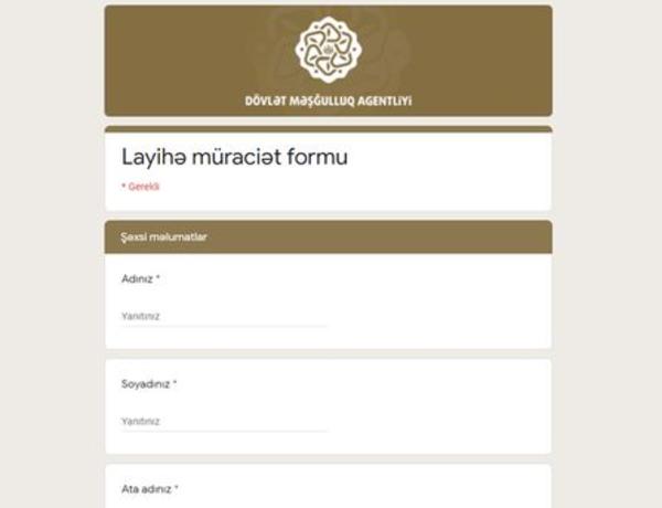 “Özünüməşğulluğa dəstək layihəsi” üzrə müraciət qəbulu prosesi sadələşdirildi