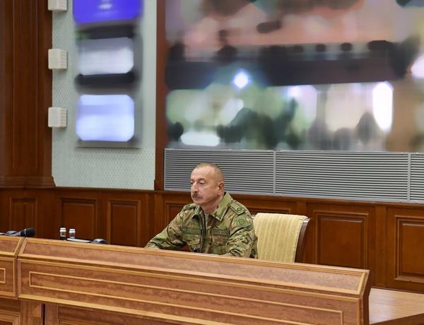 Под руководством Президента Азербайджана, Верховного Главнокомандующего Ильхама Алиева на Центральном командном пункте Минобороны состоялось оперативное совещание —