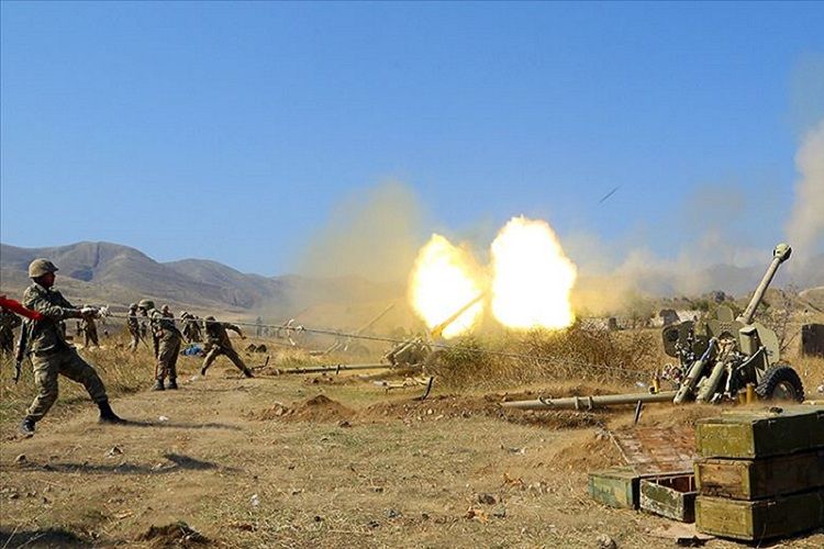 Armenian Armed Forces bombard Azerbaijani units