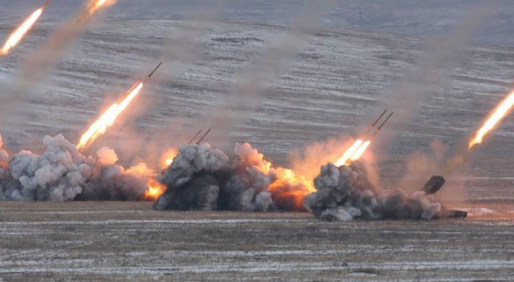 Enemy is firing at villages of Tartar, says Defense Ministry