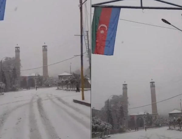 Şuşaya qar yağdı, 28 il sonra ilk dəfə görüntüləndi –