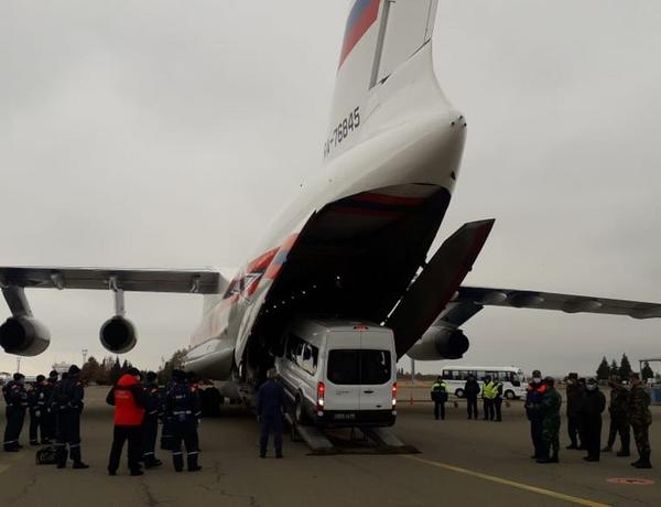 Гуманитарный груз, отправленный из России в Ханкенди, был доставлен в Гянджинский международный аэропорт –