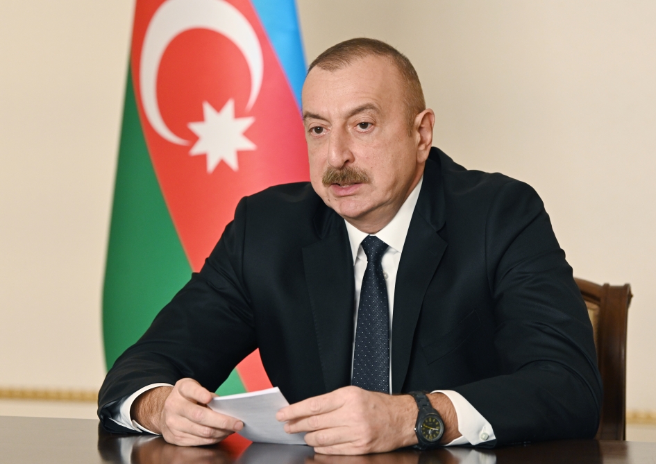 President Ilham Aliyev attended CIS Heads of State Council’s session in video conference format