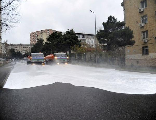 Bu gün Bakıda 554 küçə dezinfeksiya edildi –
