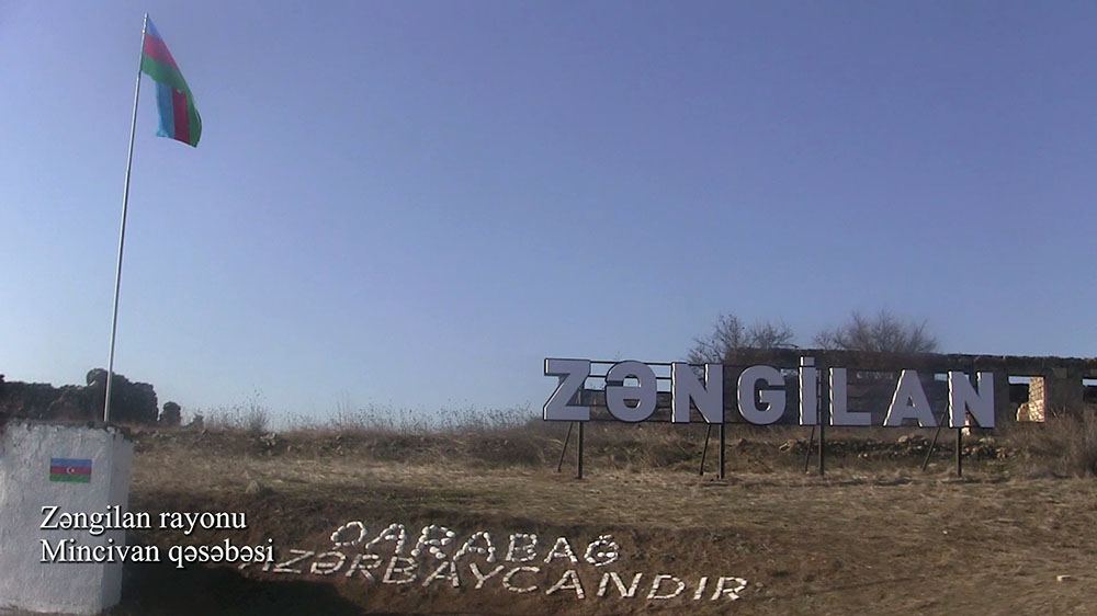 Footage of Minjivan settlement of Zangilan