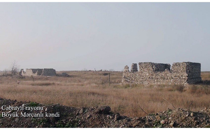 Footage of Boyuk Marjanli village of Jabrayil
