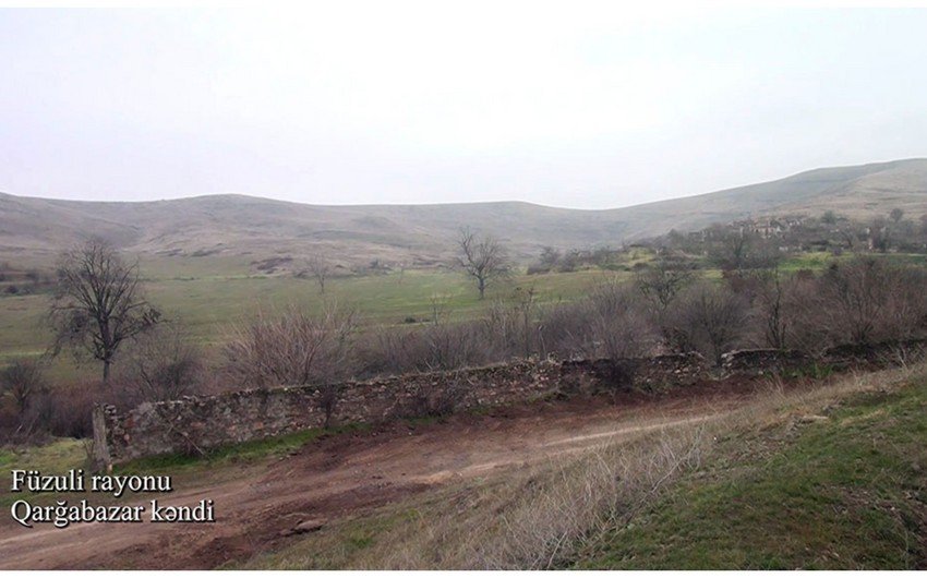 Footage of Garghabazar village of Fuzuli