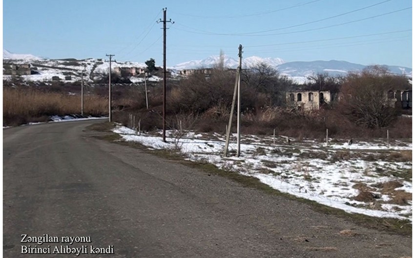 Footage from Birinji Alibeyli village of Zangilan