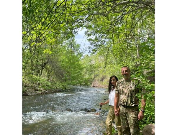 Мехрибан Алиева поделилась публикациями из Зангиланского района в Instagram