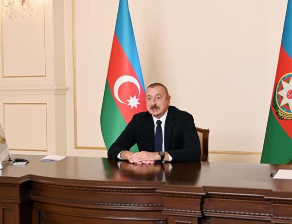 Ilham Aliyev meets with President of World Economic Forum in video conference format