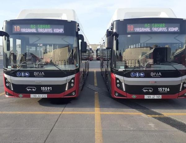 Bakıda daha bir xətt üzrə yeni avtobuslar istifadəyə verilir
