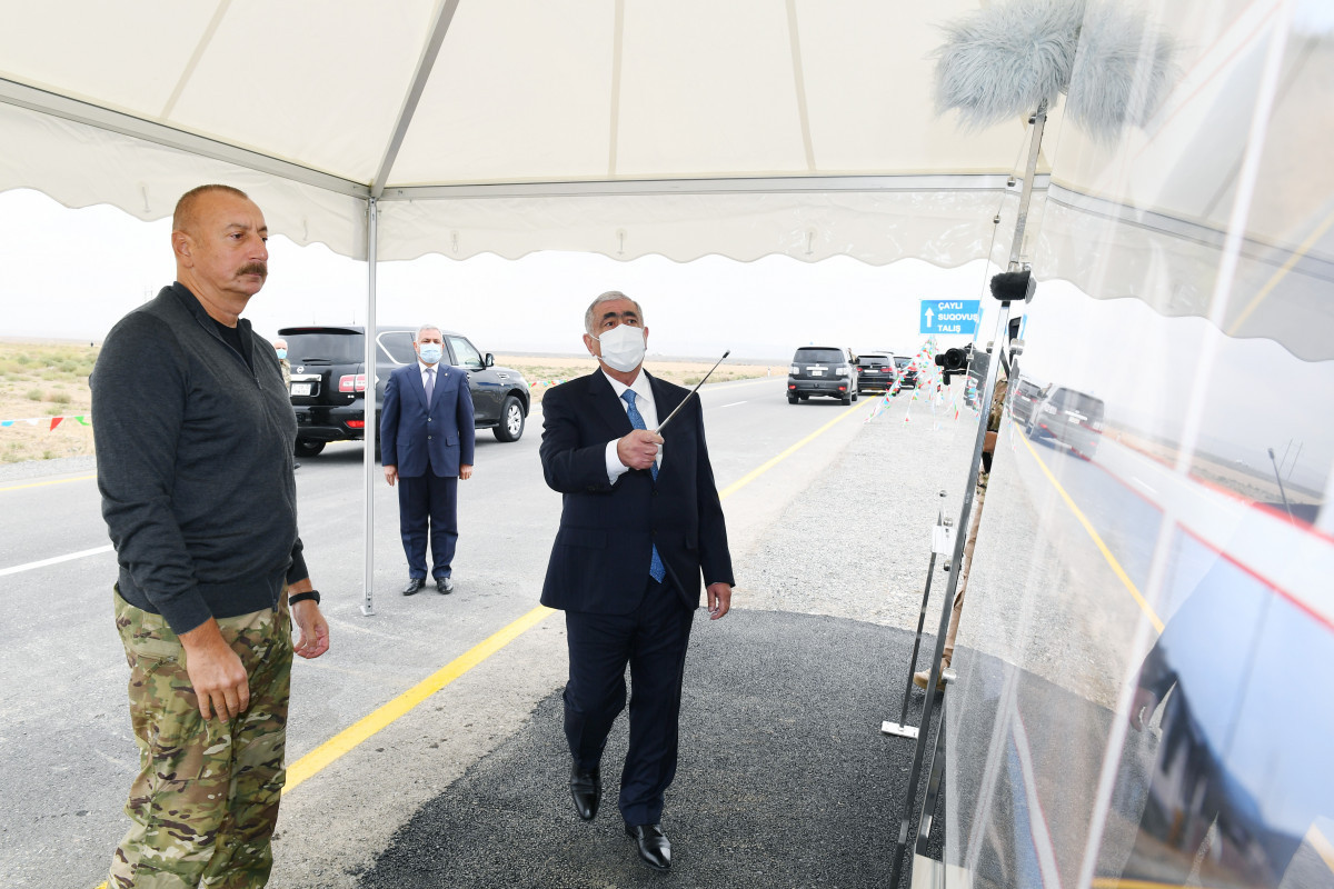 Azerbaijani President inaugurated highways leading to Sugovushan settlement and Talysh village of Tartar