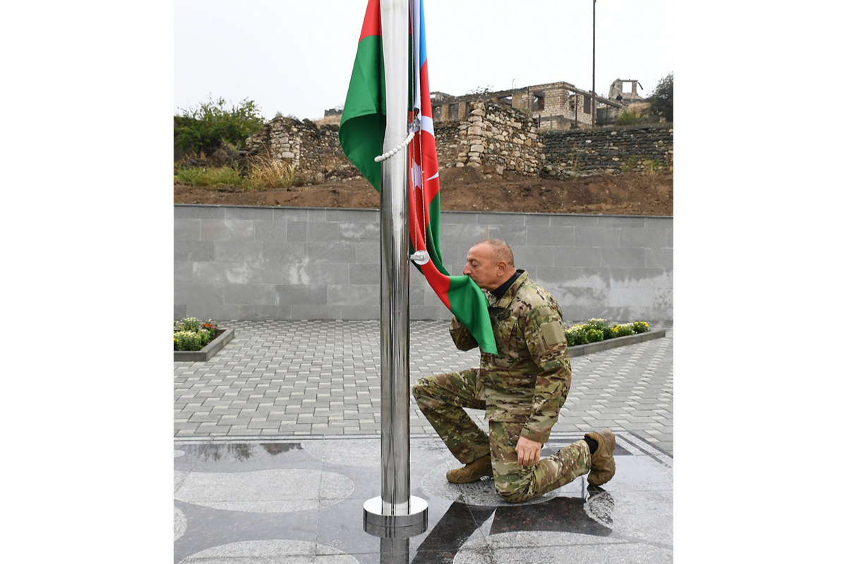 President of Azerbaijan raised the flag of Azerbaijan in Talish village of Tartar district