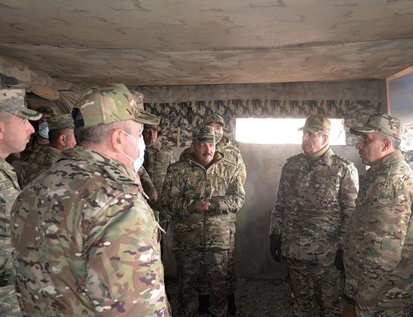 Azerbaijani defense minister watches exercises in Lachin district