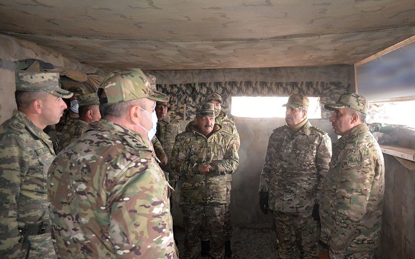 Azerbaijani defense minister watches exercises in Lachin district