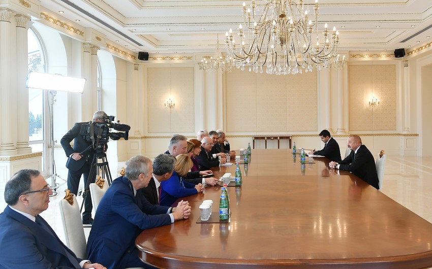 Azerbaijani President received co-chairs and members of Board of Nizami Ganjavi International Center
