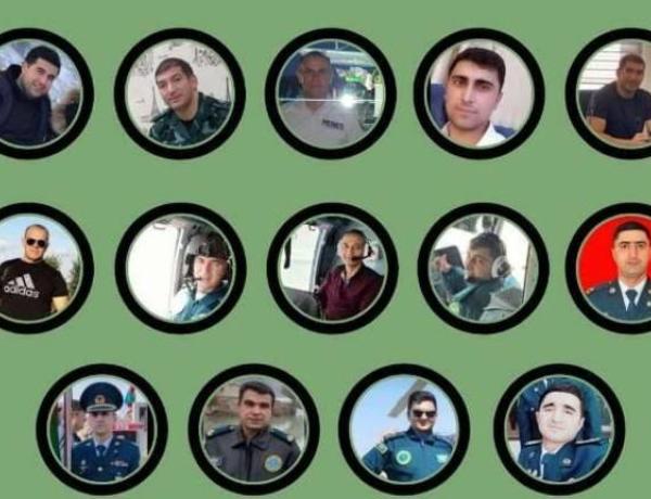 Погибшим при крушении вертолета военнослужащим предоставлен статус шехида