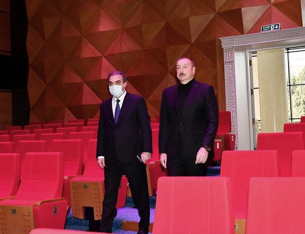 Ilham Aliyev attends inauguration of new building of Ganja State Drama Theater
