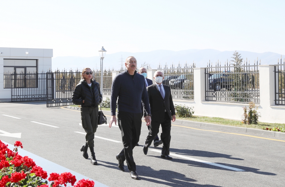 President Ilham Aliyev and First Lady Mehriban Aliyeva visit Aghdam district