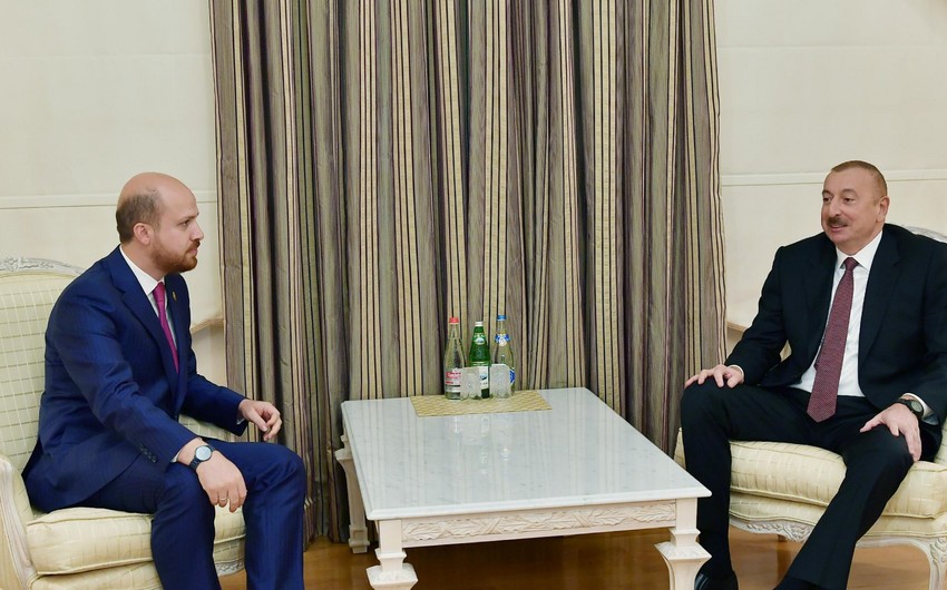 Ilham Aliyev receives Bilal Erdogan