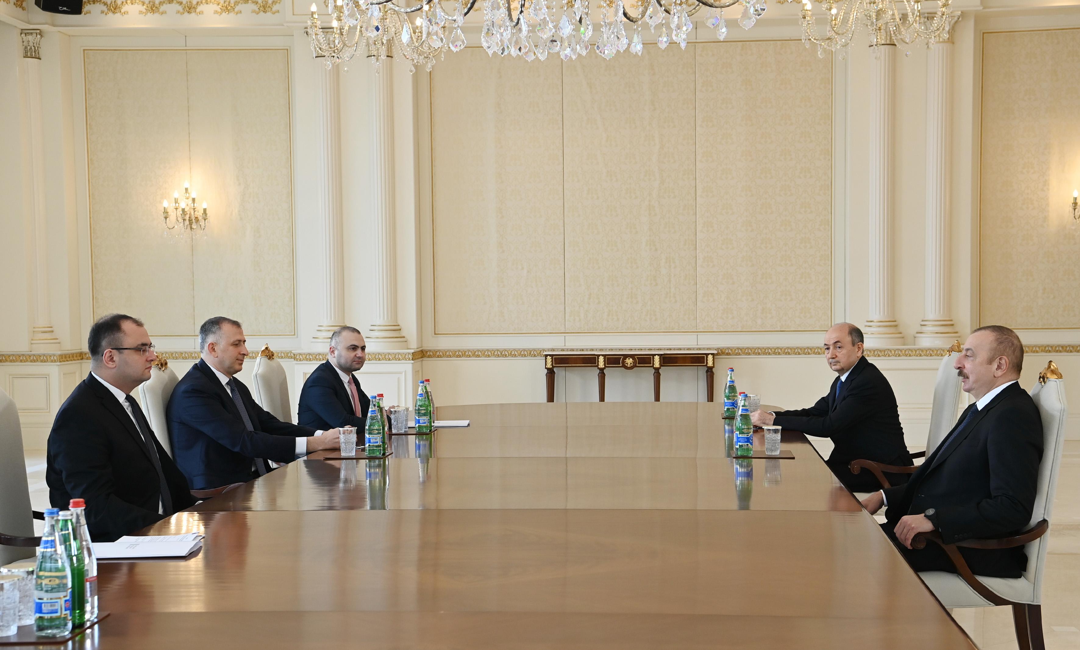 President of Azerbaijan receives Georgian Minister of Justice