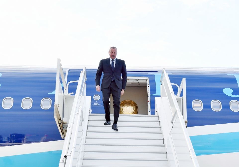 President Ilham Aliyev arrives in Brussels