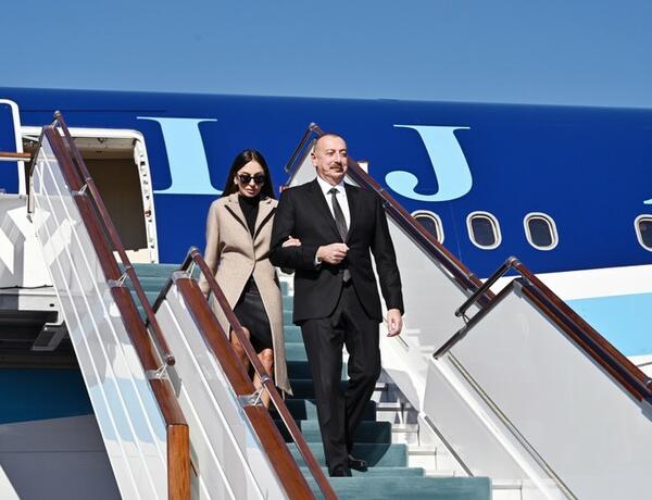 President Ilham Aliyev arrives in Uzbekistan for visit –