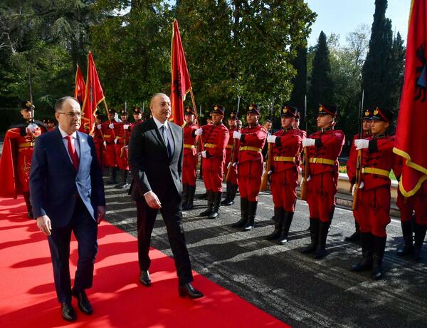 Official welcome ceremony was held for Azerbaijani President in Tirana –