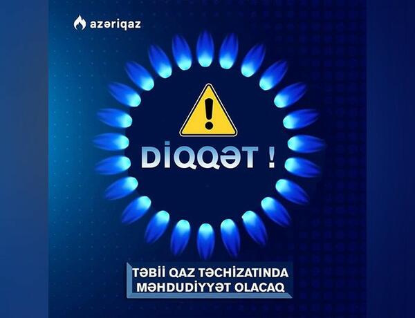 İmişli və Saatlının bir hissəsində qaz təchizatında fasilə olacaq