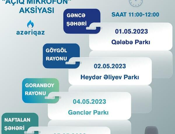 “Açıq mikrofon” aksiyası bu rayon və şəhərlərdə keçiriləcək