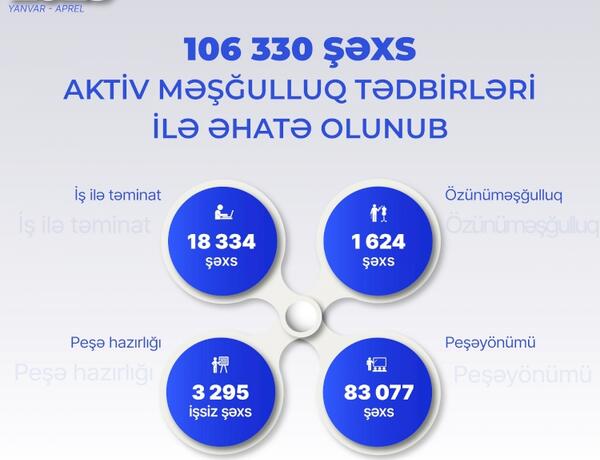 Aktiv məşğulluq tədbirləri ilə əhatə olunanların sayı açıqlandı