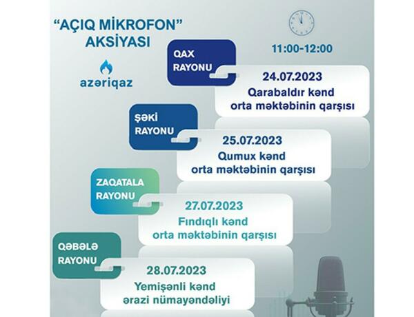 “Açıq mikrofon” daha 4 rayonda təşkil olunacaq