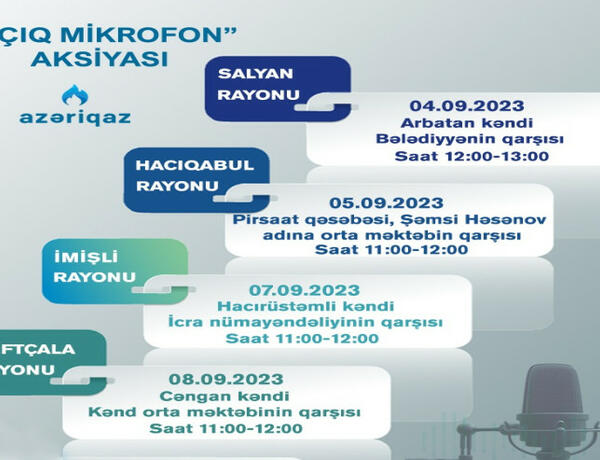 “Azəriqaz”ın “Açıq mikrofon” aksiyası davam edir