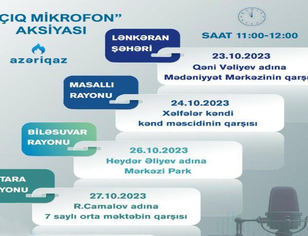 “Azəriqaz”ın “Açıq mikrofon” aksiyası davam edir