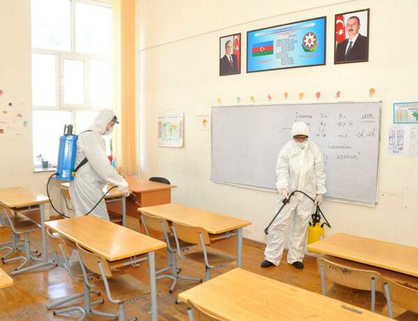 Bakı məktəblərində dezinfeksiya işlərinə başlanıldı