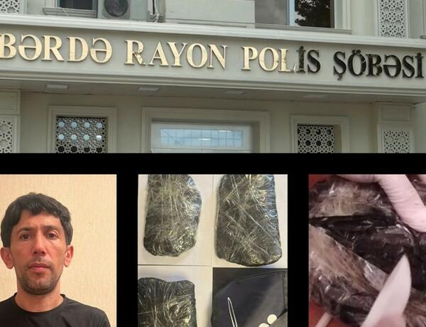 Bərdədə keçmiş məhkumdan 4 kiloqramdan çox narkotik aşkar edildi
