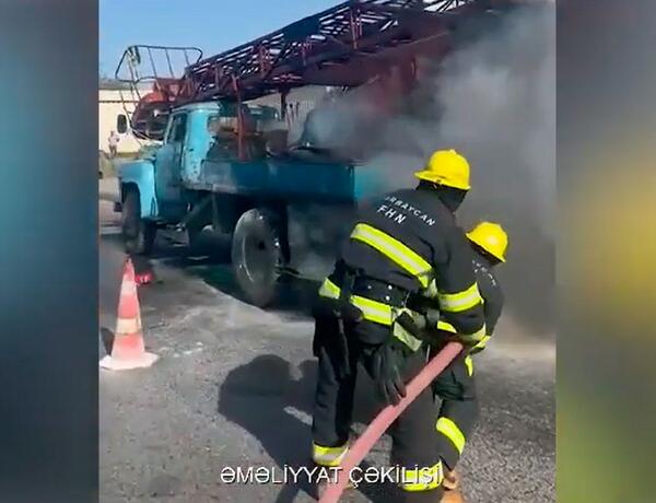 Ziya Bunyadov prospektində kran yandı –
