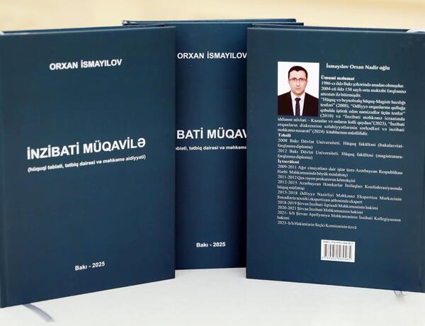 Hakim Orxan İsmayılovun yeni kitabı çap olundu –