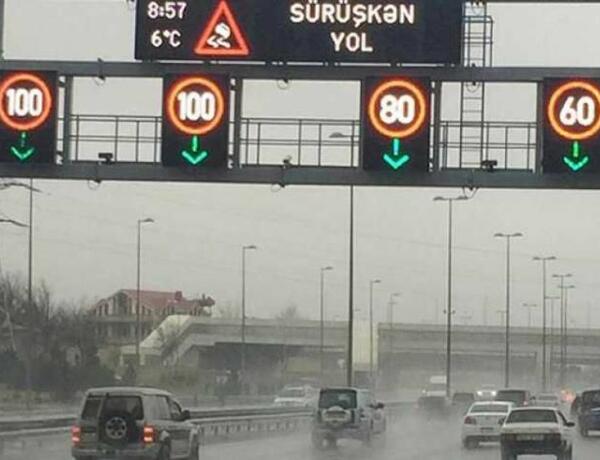 Bakı hava limanı yolunda sürət həddi aşağı salındı