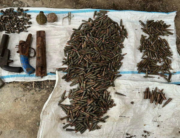 Qobustanda keçirilən əməliyyatda xeyli silah-sursat tapıldı