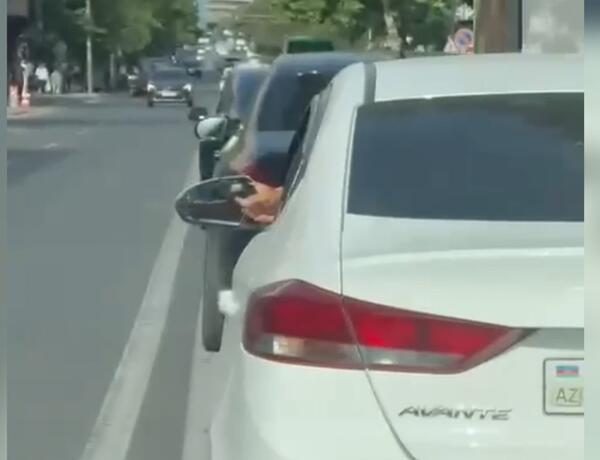 Oyuncaq silahla qorxu yaradan sürücü həbs edildi