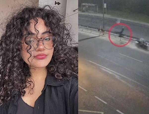 Gənc qızın öldüyü motosiklet qəzasının başvermə anı –