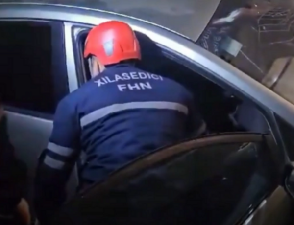 Avtomobildə sıxılı vəziyyətdə qalan şəxs xilas edildi