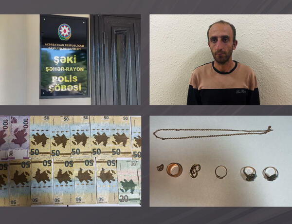 Şəkidə oğurluq etdiyi evi yandıran şəxs saxlanıldı