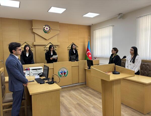 Bakı Apellyasiya Məhkəməsində tələbələr üçün məhkəmə simulyasiyası təşkil olunub –
