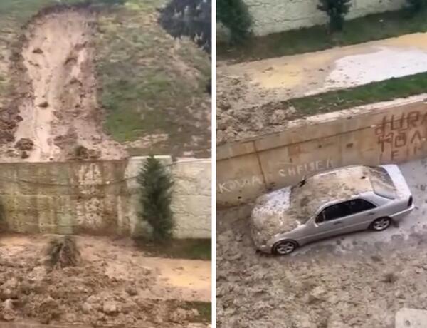Əhmədli qəsəbəsi ərazisində torpaq sürüşməsi olub