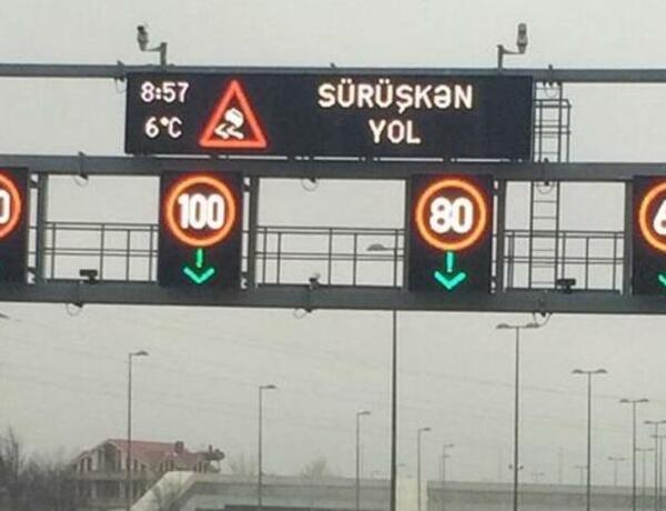 Zığ dairəsi-Hava Limanı yolunda bəzi zolaqlar üzrə sürət həddi endirildi