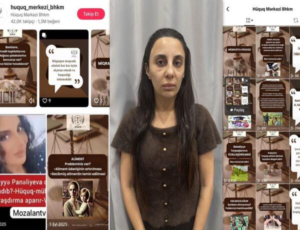 “TikTok”da özünü hüquqşünas kimi təqdim edən şəxs həbs olundu