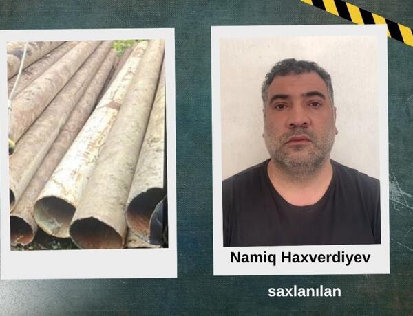 Su boruları oğurlayan şəxs saxlanıldı